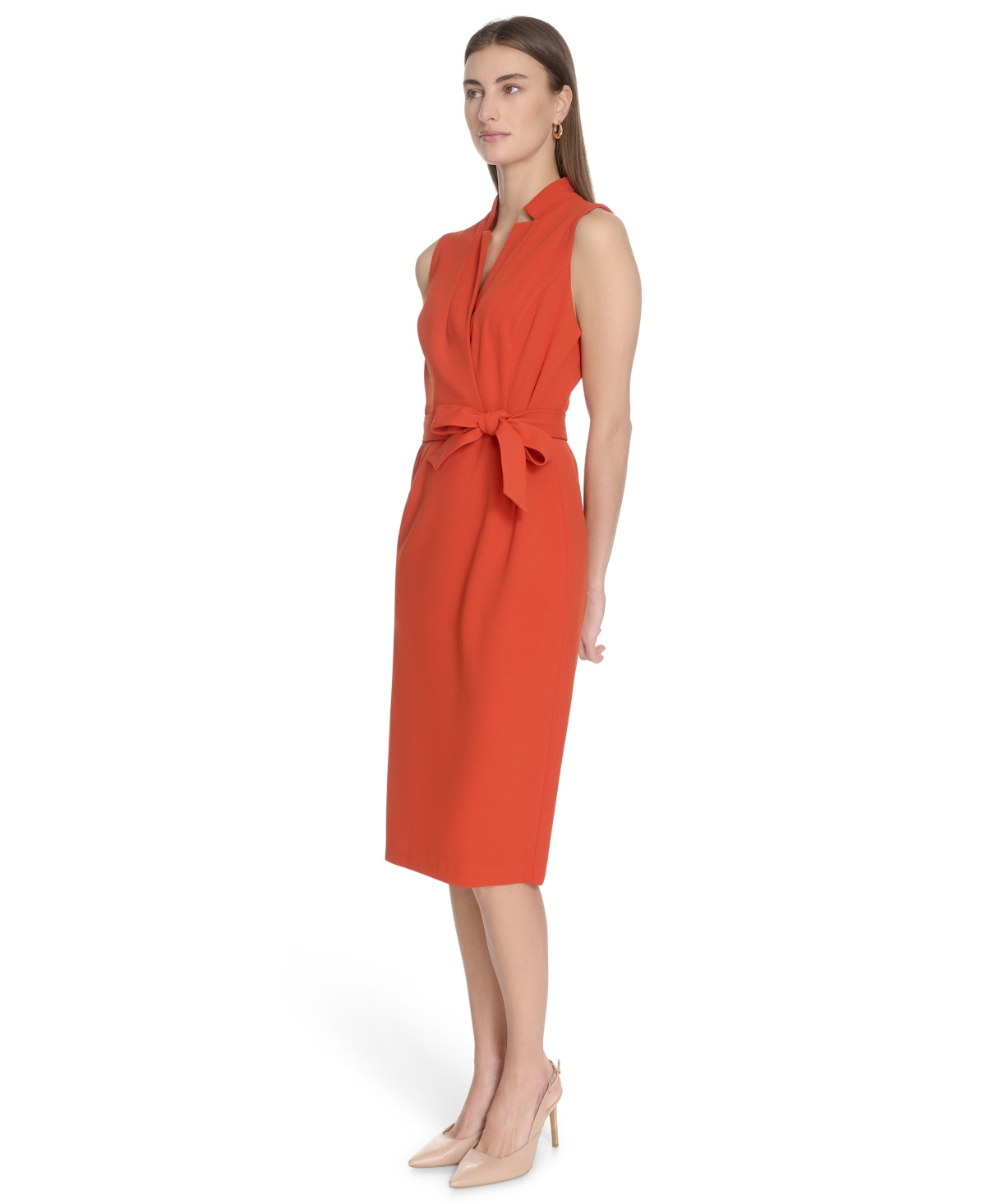 Calvin Klein Petite Sleeveless Midi Sheath Dress