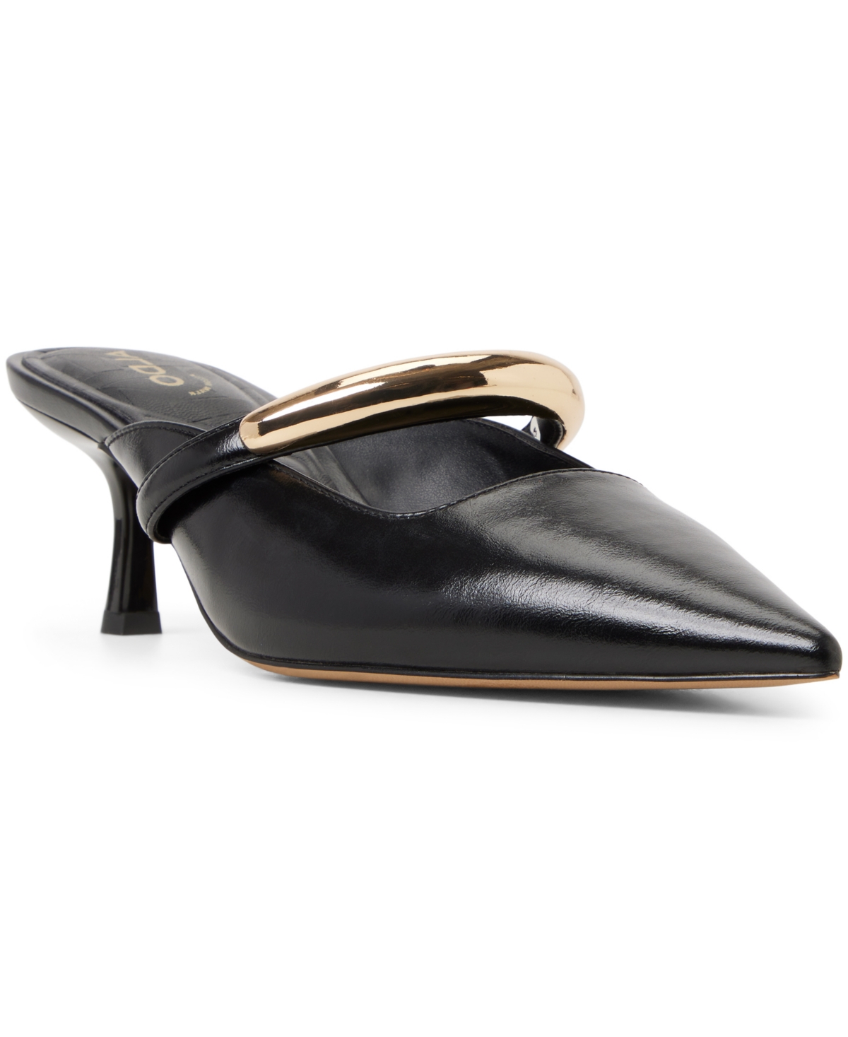 Women's Kailidda Heeled Dressy Mules - Black Shiny