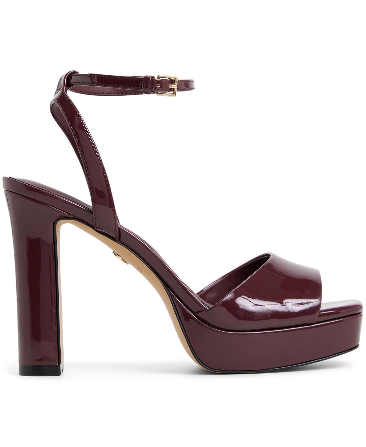 Aldo Chicgleam Ankle Strap Platform Sandal In Burgundy