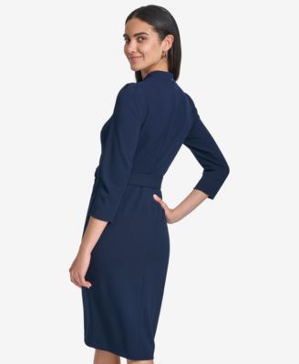 Women's 3/4-Sleeve Sheath Dress