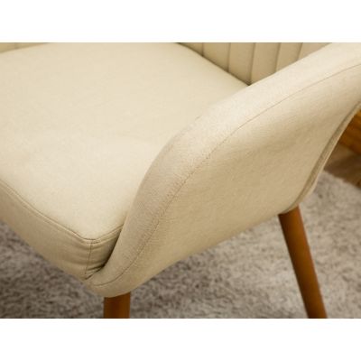 Streamdale Contemporary Fabric Accent Chair, Tan