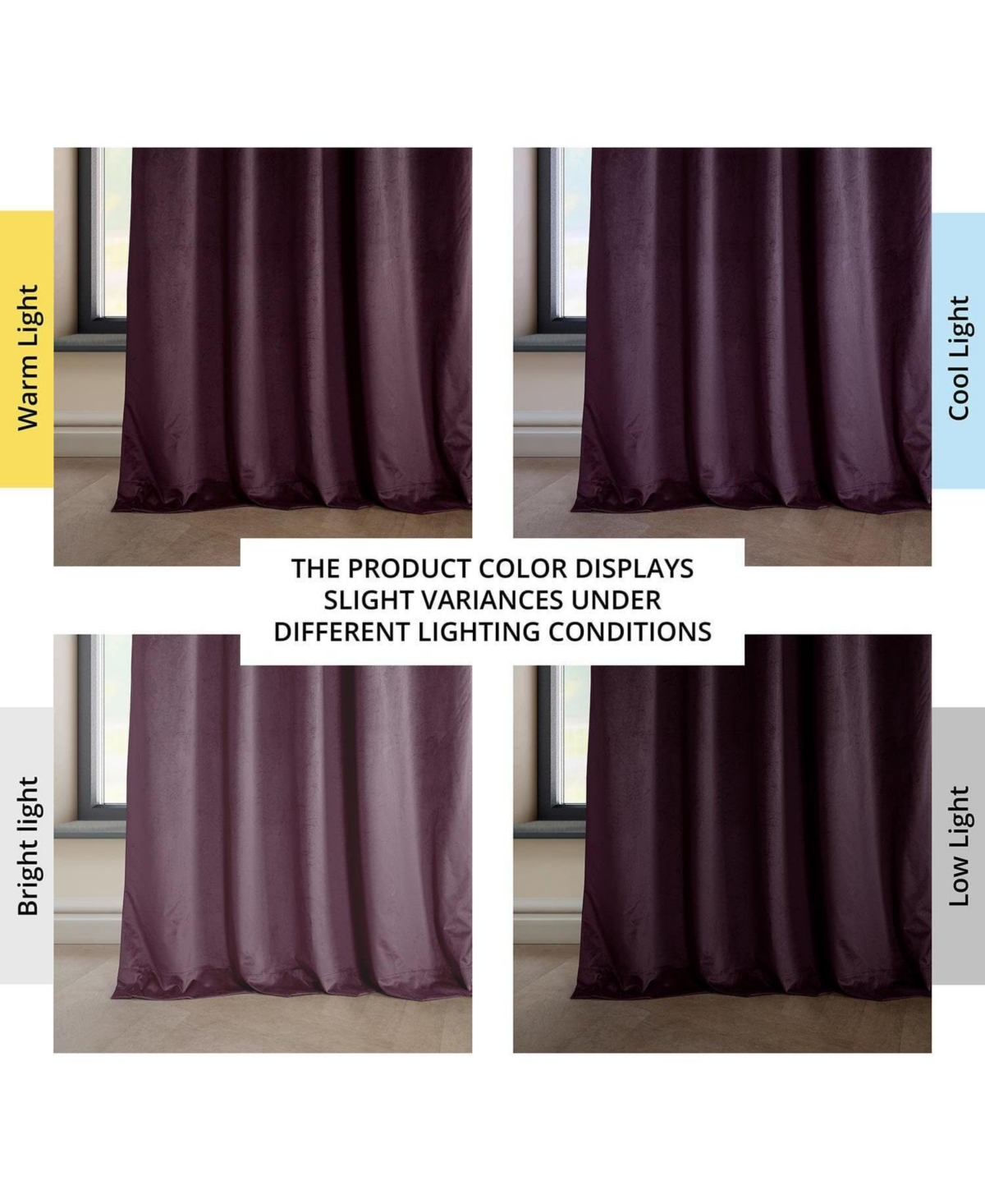 Half Price Drapes Heritage Plush Velvet Room Darkening Curtain In Purple