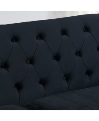 Streamdale Classic Velvet 3-Person Chesterfield Sofa with Nailhead Trim