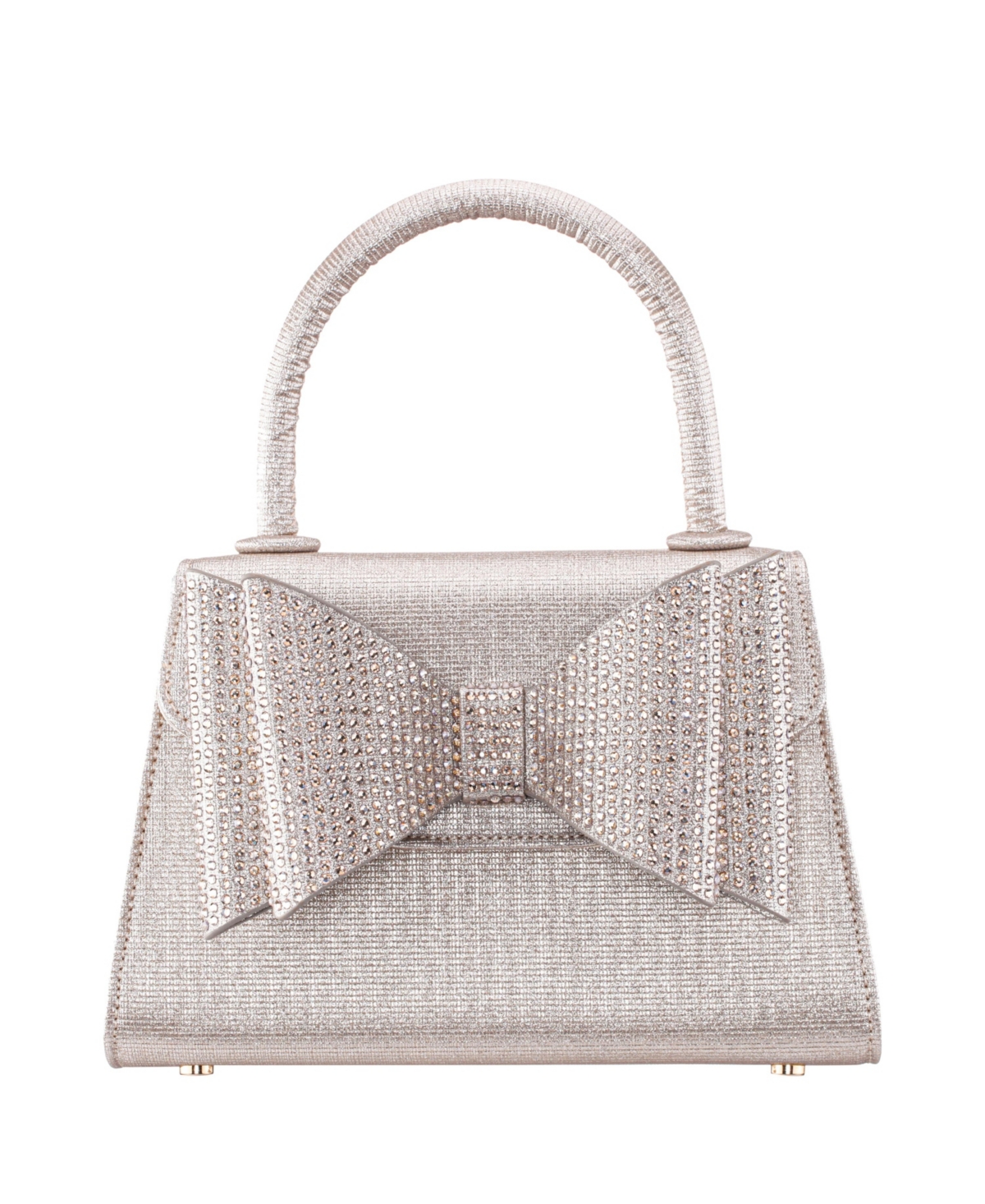 Nina Crystal Double Bow Handheld Satchel Bag