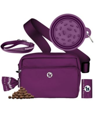 3-in-1 Dog Walk Bag, Travel Bowl, & Reflective Leash with Matching Planet-Safe Dog Poop Bags
