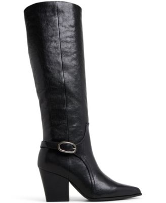 Women's Saddle Buckle Tall Dress Boots
