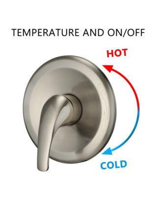 Shower System with Tub Spout Rain Shower Tub Set, High Pressure Dual 2 in 1 Shower Combo Faucet with Valve