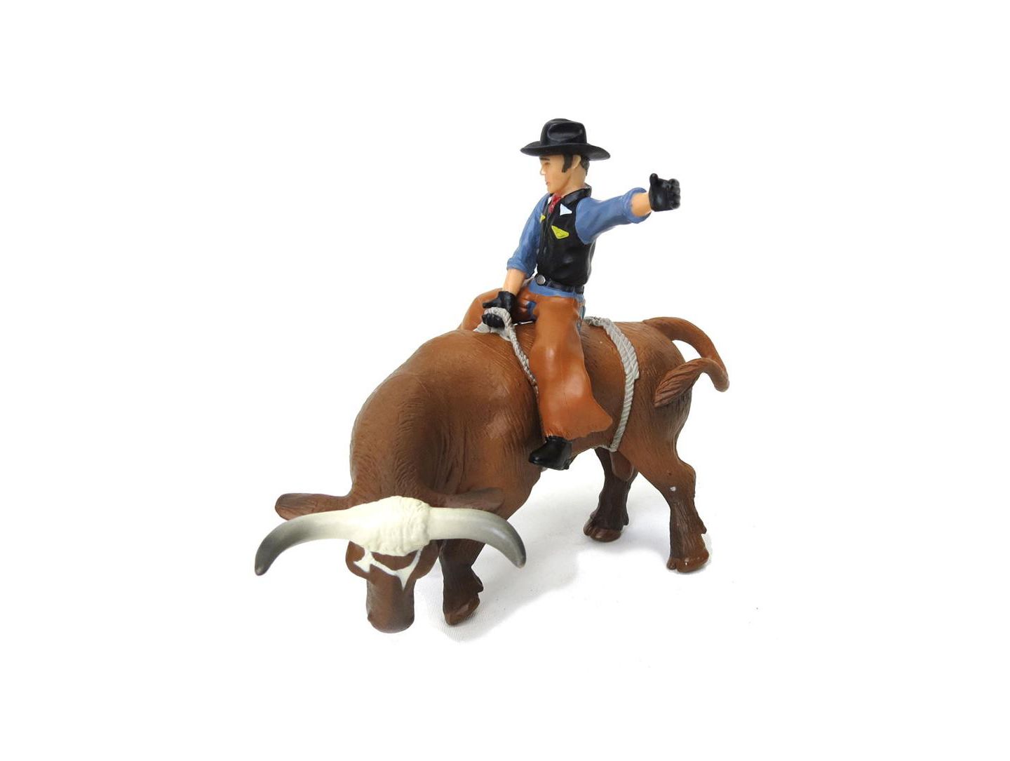 Детские игрушки Little Buster Toys 1/16 Brown Bucking Bull & Rider, 2-Piece Set — фото 1