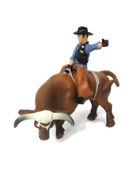 Детские игрушки Little Buster Toys 1/16 Brown Bucking Bull & Rider, 2-Piece Set