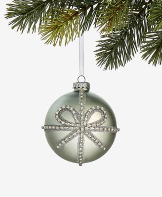 Holiday Lane - Gilded Glamour Beaded Bow Ball Ornament