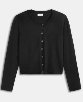 Women's Crewneck Button-Front Cardigan, Exclusively at Macy's