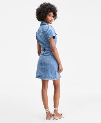 Women's Denim Trucker Mini Dress, Exclusively at Macy's