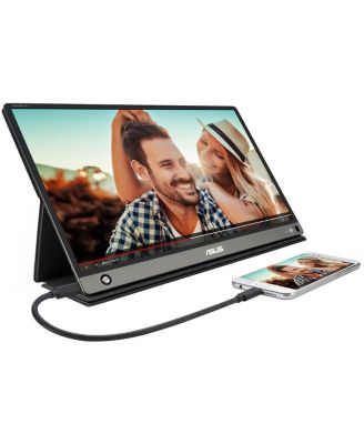 ZenScreen Go MB16AHP 15.6" Full HD IPS LCD Monitor with Built-In Speakers, 1920x1080, USB Type-C, Micro HDMI