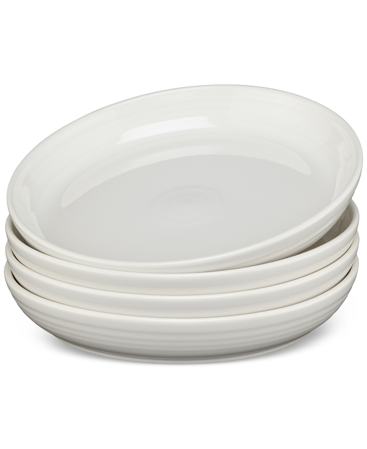 White Coupe Dinner Bowls, Set of 4 - White