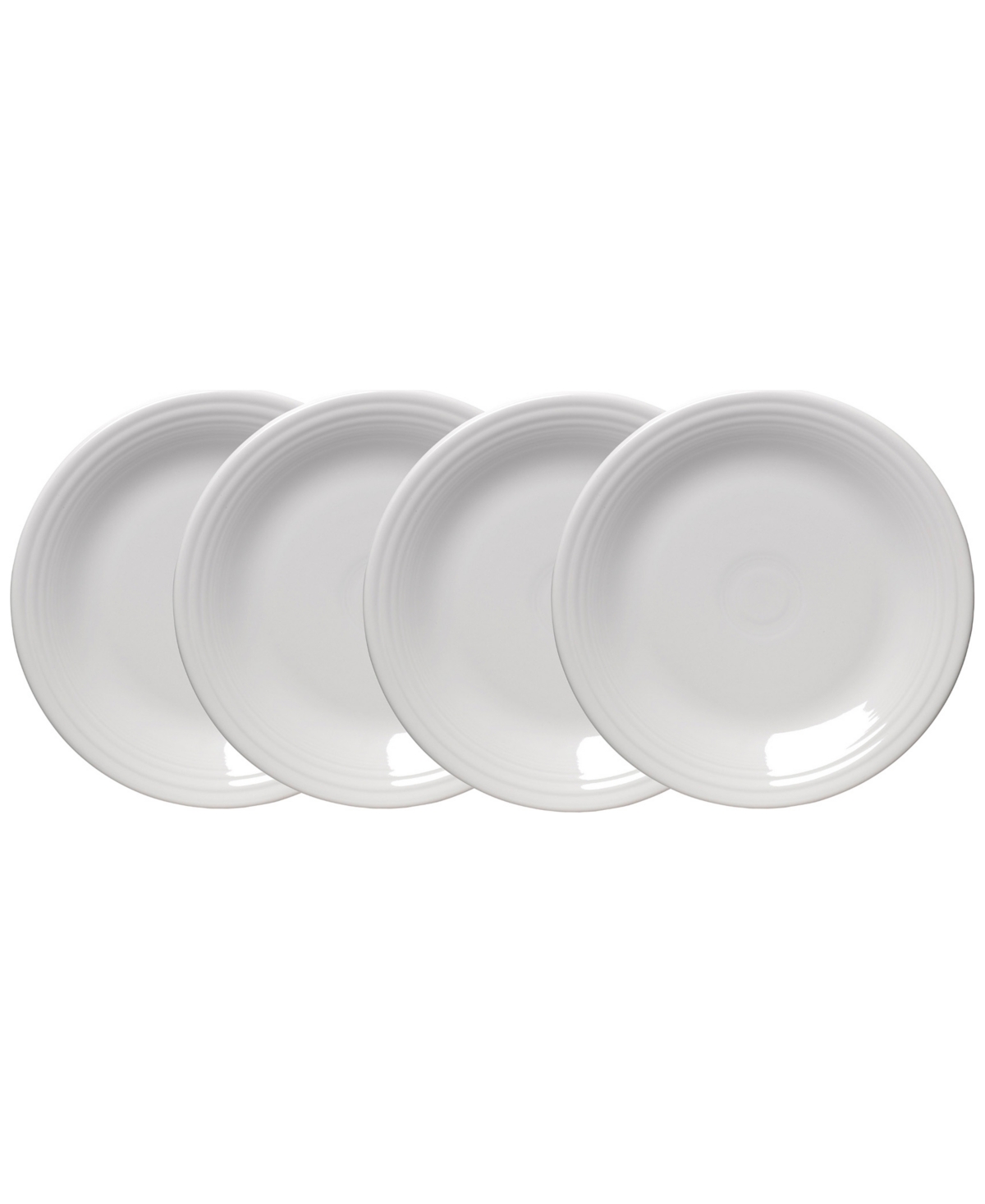 White Classic Rim 10.5" Dinner Plates, Set of 4 - White