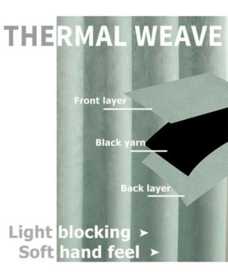 Hotel Chic 2 Pack Light Filtering Grommet Top Window Curtains - 52 in. W x 84 in. L,