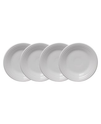 Fiesta - White Classic Rim Luncheon Plates, Set of 4