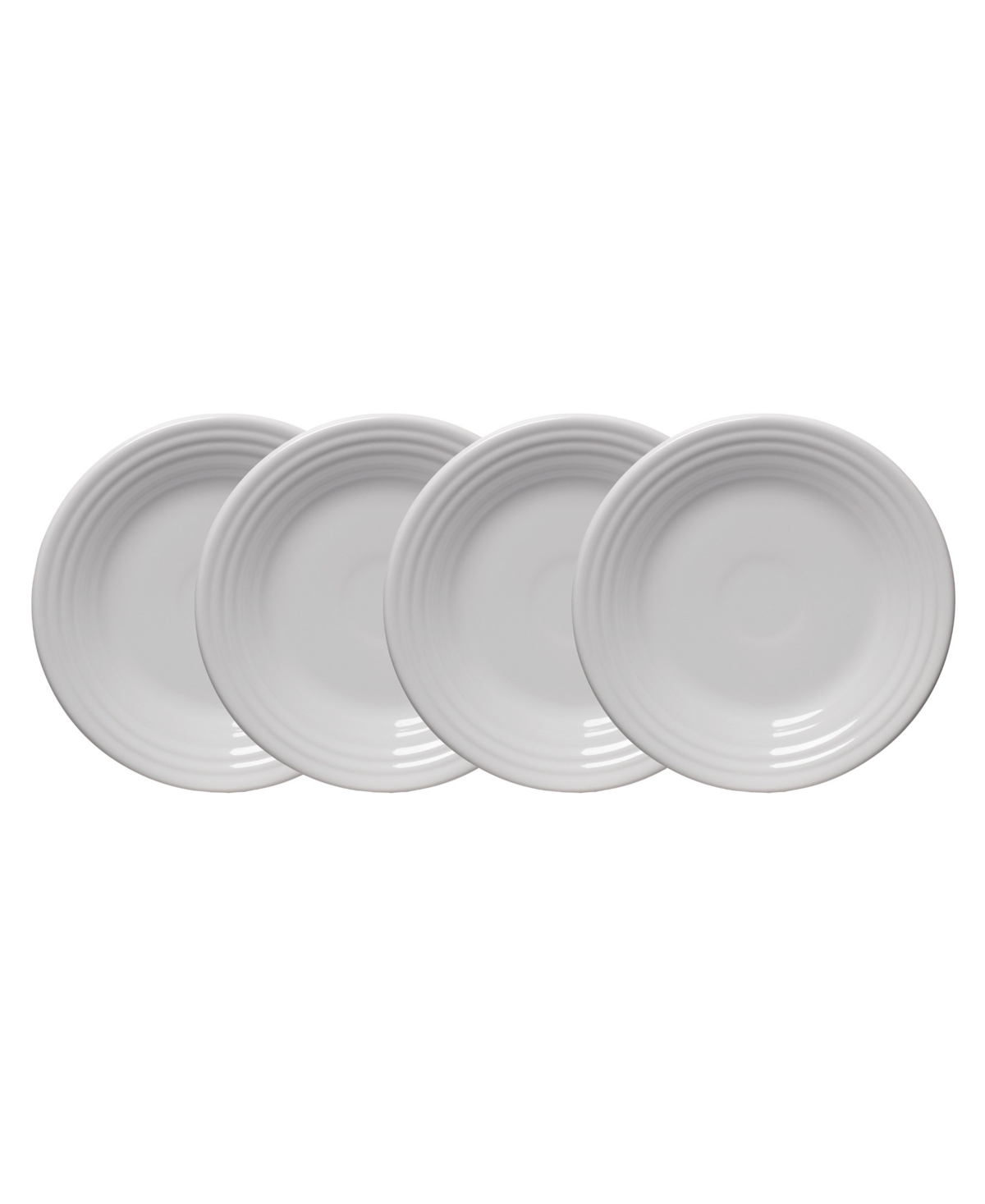 White Classic Rim Luncheon Plates, Set of 4 - White