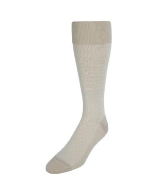 Men's Horatio Cross Hatch Design Mid-Calf Mercerized Cotton Socks