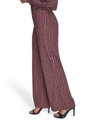 Women's Commuter Printed Wide-Leg Pants