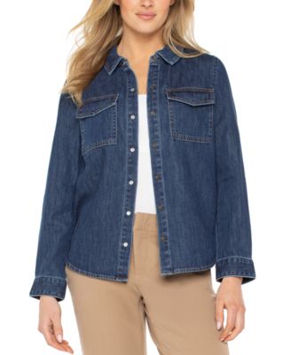 Liverpool Los Angeles - Women's Denim Button-Down Shirt