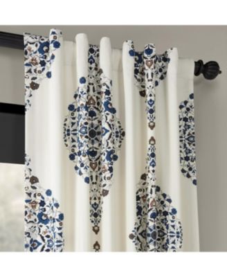 Emblem Printed Cotton Room Darkening Curtain