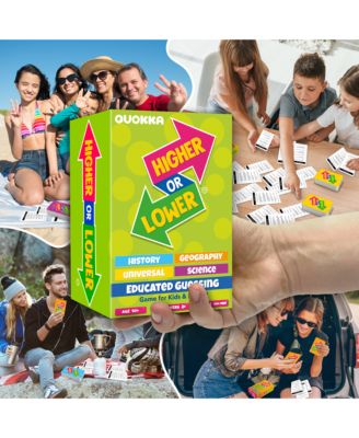 Board Game for Kids - Family Card Game for Kids and Adults -  Higher or Lower | Guess Fun Questions | Easy to Learn | 2 + Players