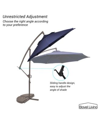 10 FT Cantilever Patio Umbrella Offset Patio Umbrella Crank Large Outdoor Umbrella Pool Umbrella for Backyard Garden Deck Pool Without Base