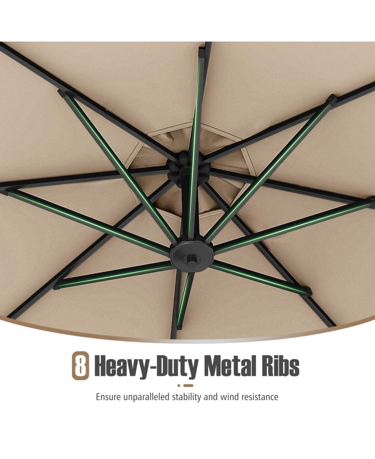 Offset Hanging Umbrella with Base Patio Cantilever Tilt