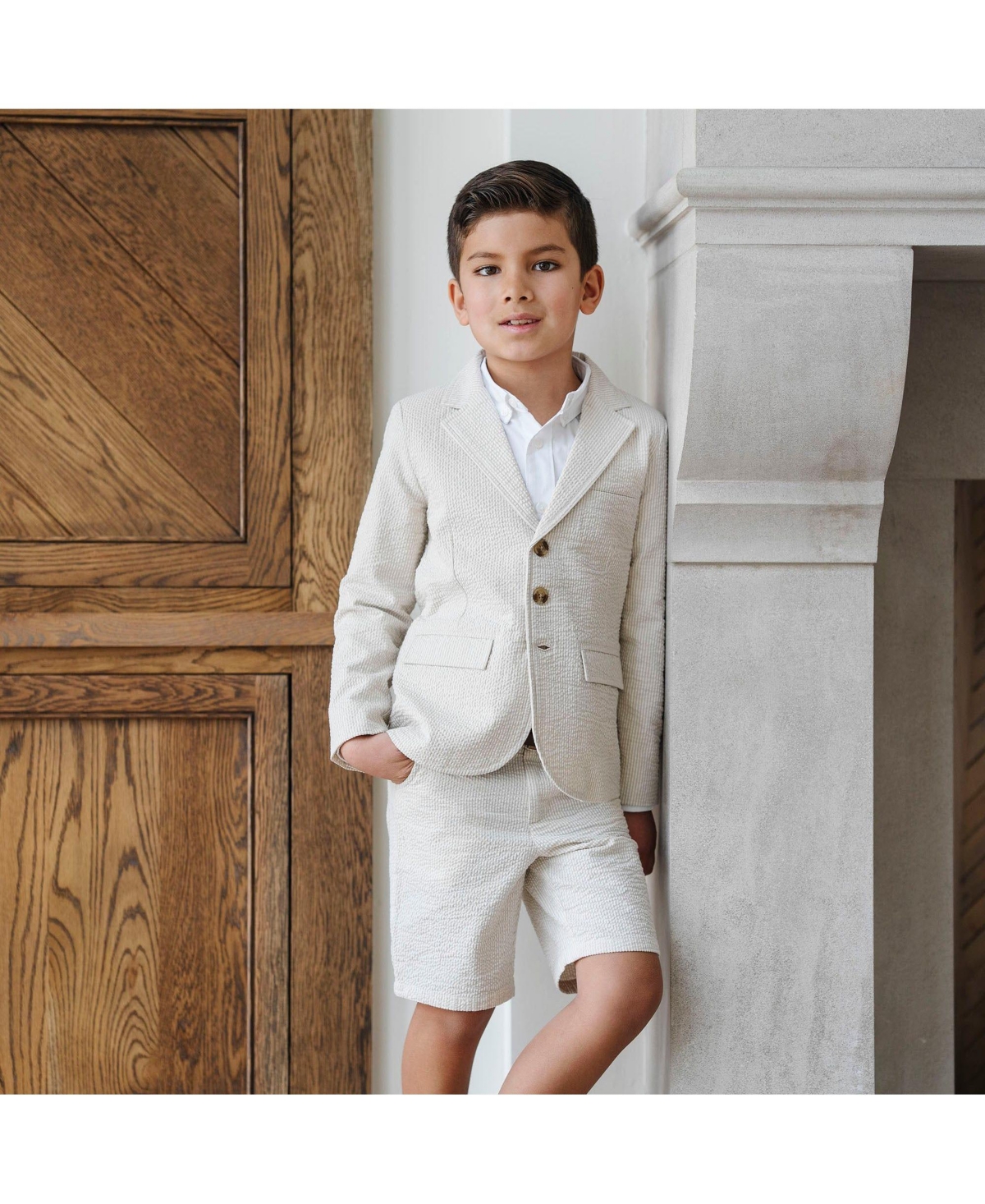 Hope & Henry Boys' Classic Seersucker Suit Jacket, Toddler