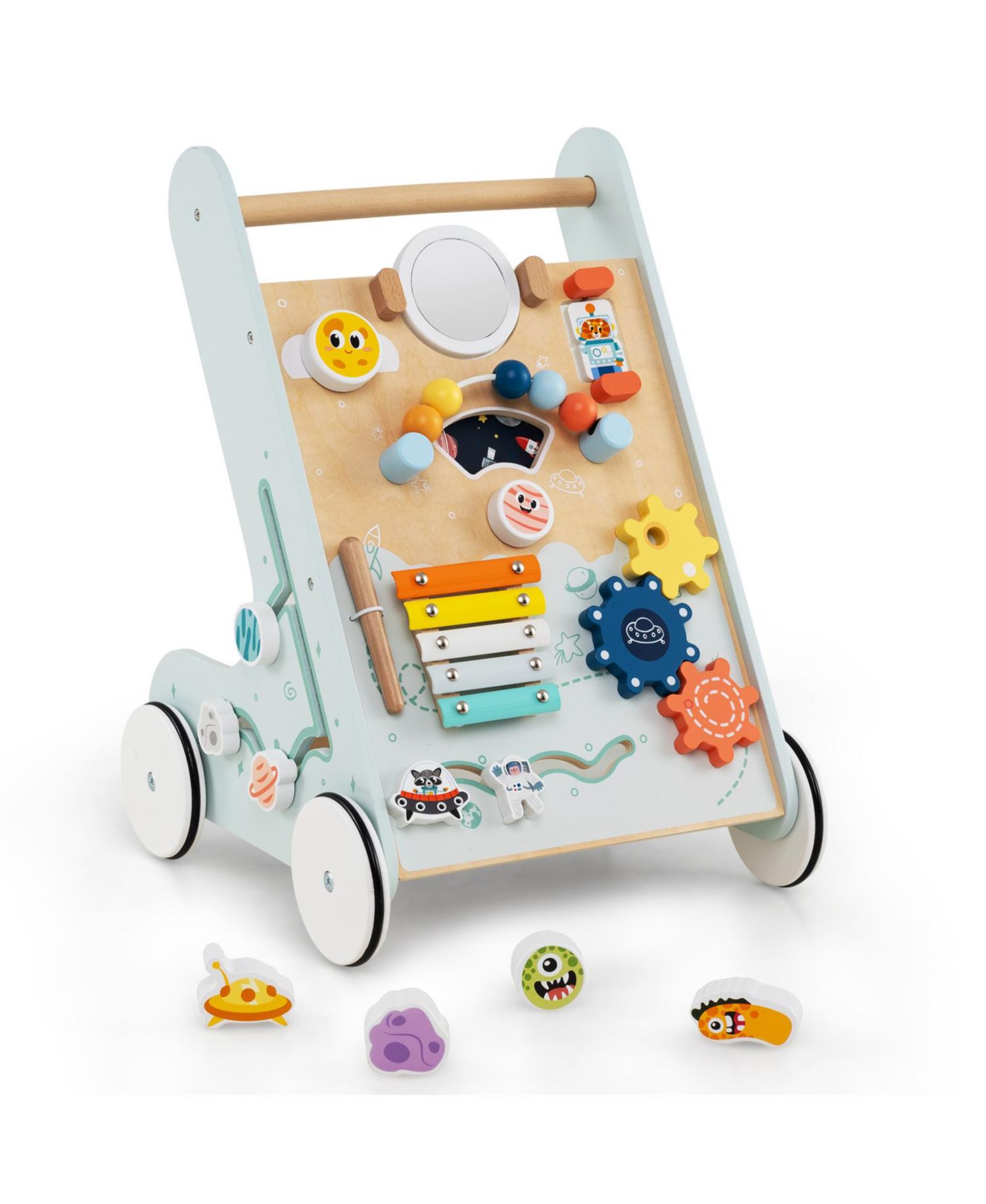 Kids Push Walker Learning Activity Center with Wheels