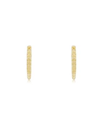 Geometric Gold Hoop Earrings 14k Gold