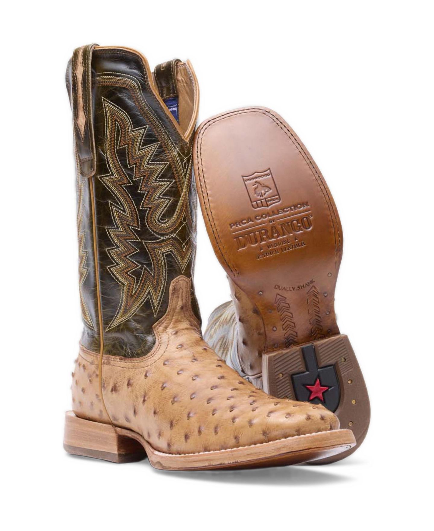 Мужские ботинки Durango Prca Collection Full-Quill Ostrich Western Boot, цвет: Седельно-коричневый — фото 5