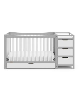 Remi All-in-One Convertible Crib with Drawer and Changer (Pebble Gray)