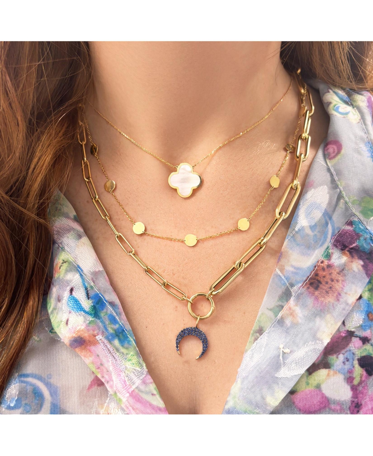 The Lovery Golden Bubble Chain Necklace 14K Gold