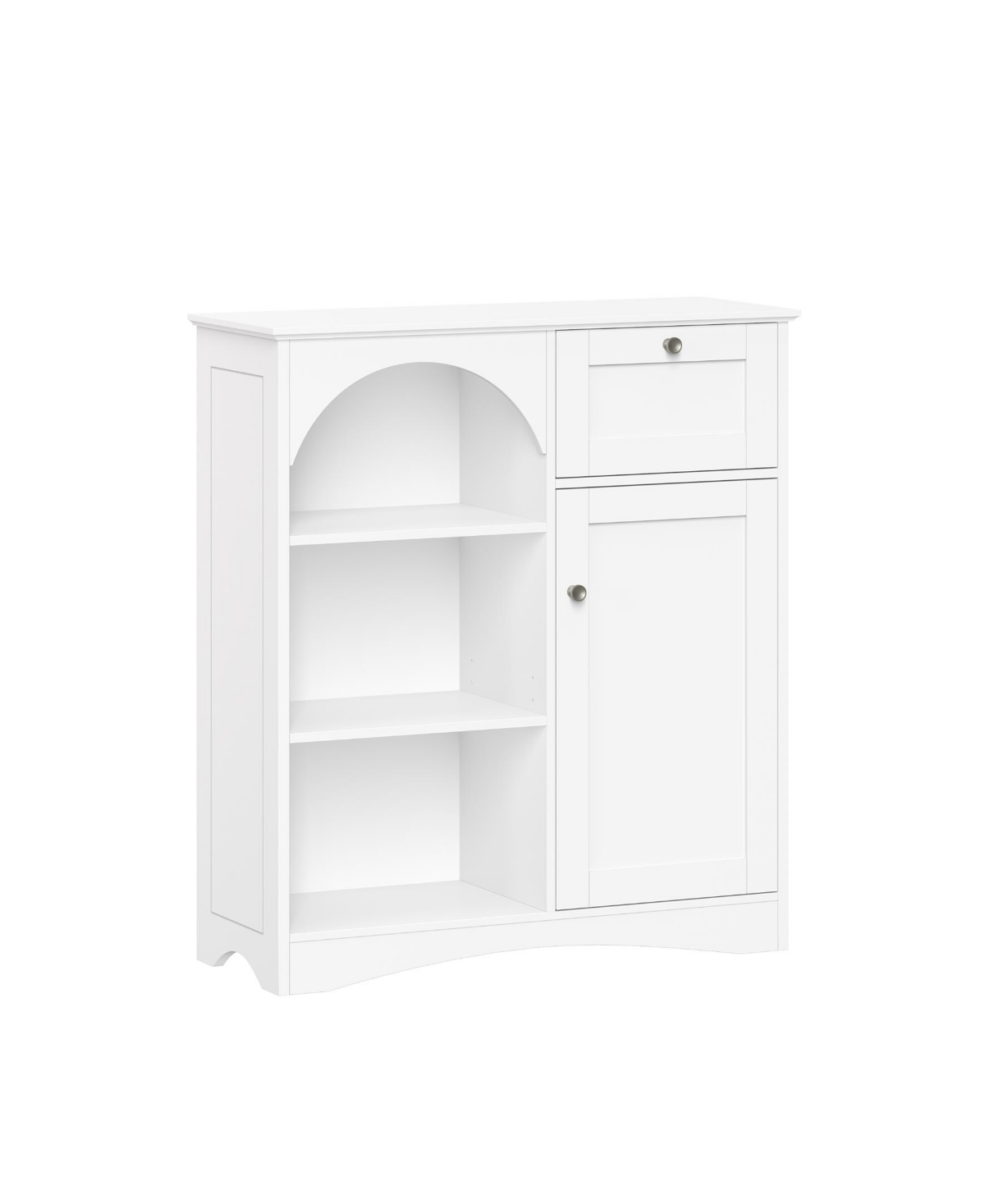 Sourcing Solutions 31.25" Solid Wood Bristol Single Door Arched Bathroom And Laundry Storage Cabinet
