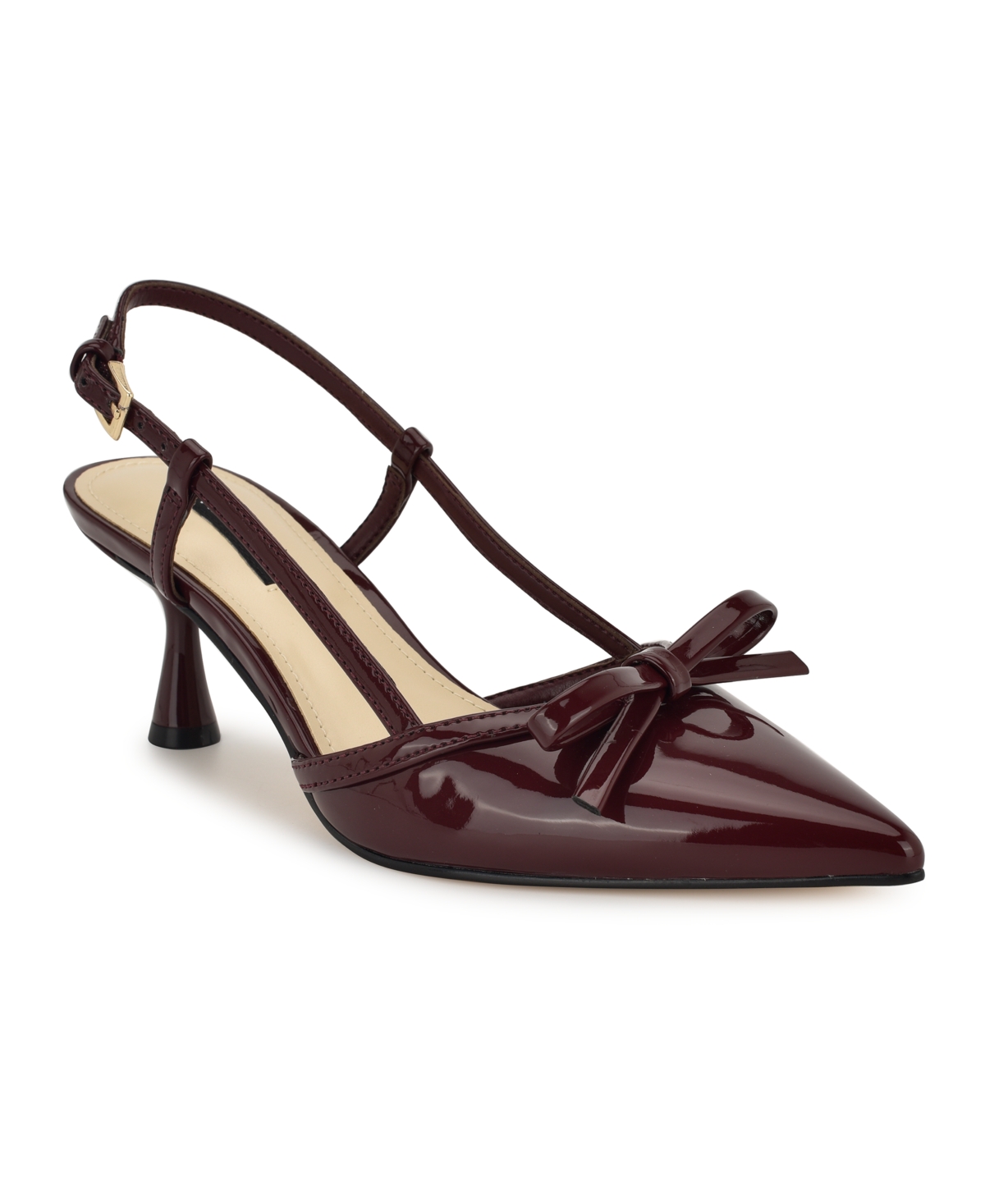 Women's Reega Tapered Heel Slingback Pumps - Deep Red Patent