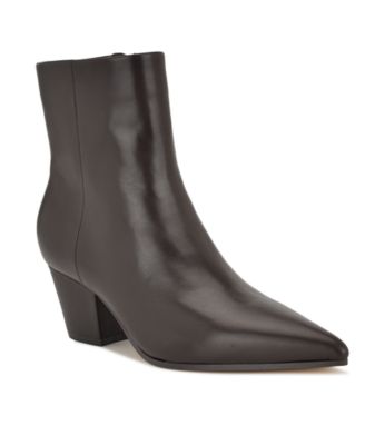 Women's Savie Leather Block Heel Booties