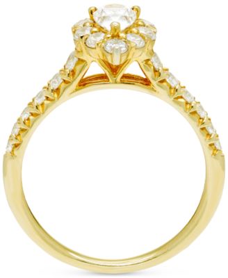 Diamond Pear Halo Engagement Ring (1 ct. t.w.) in 14k Gold