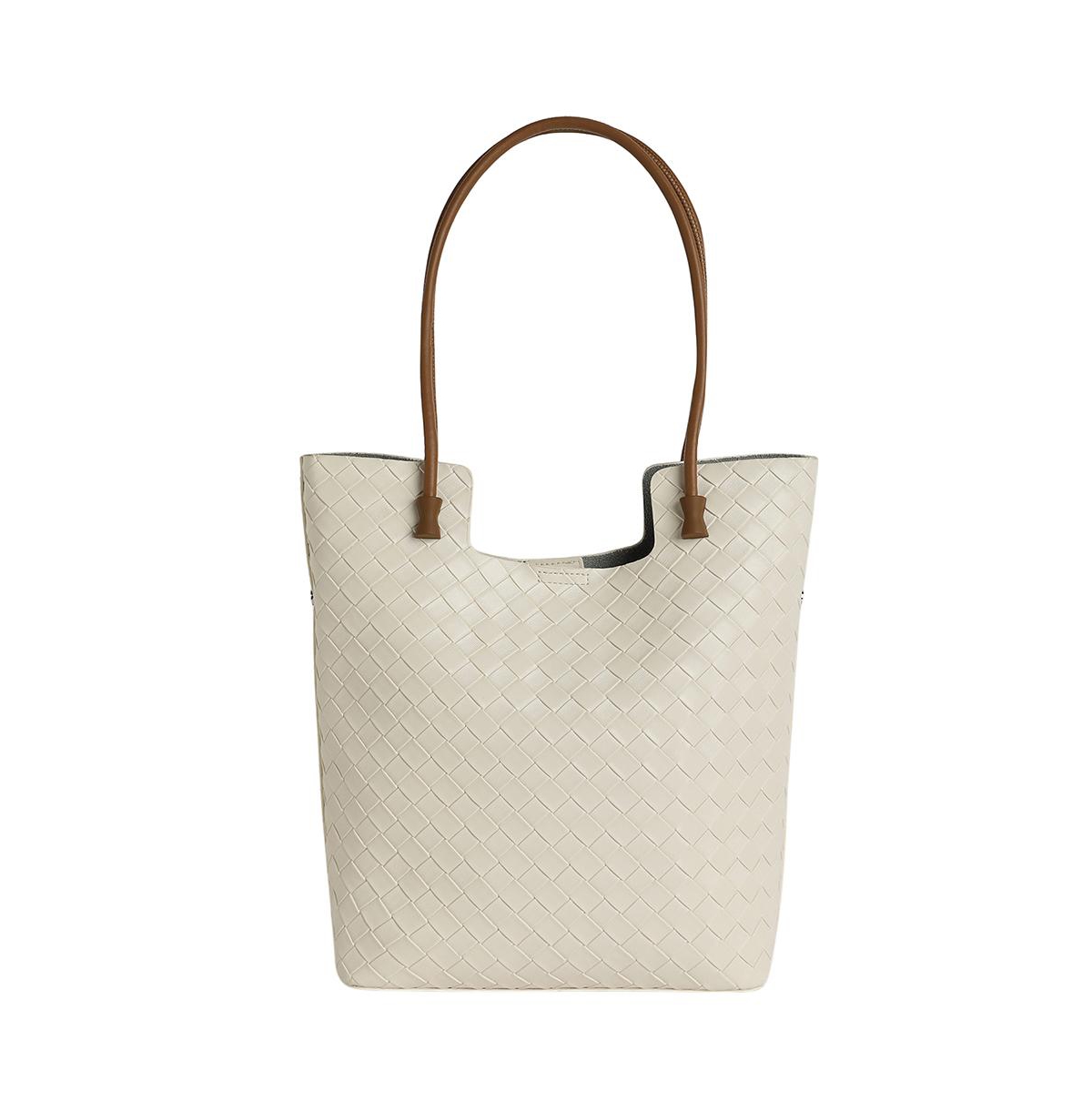 Women's The Weave Tote Bag - Ivory White - White