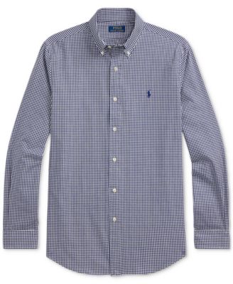 Men's Classic-Fit Gingham Stretch Poplin Shirt