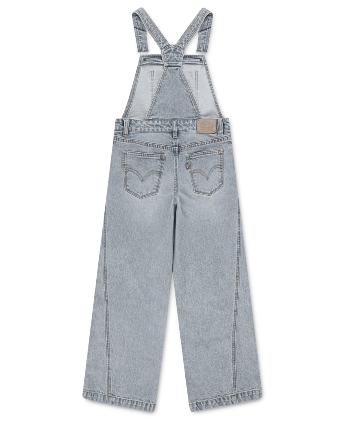 Levi's Big Girls Oversized Denim Overalls In Gray