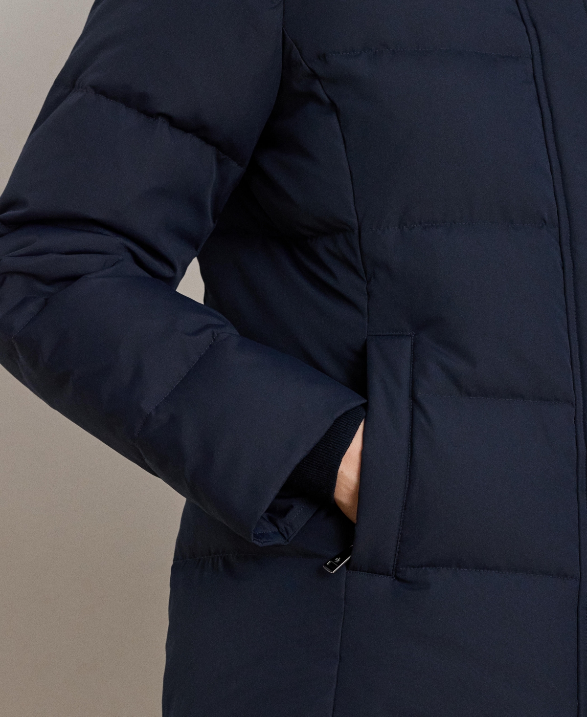 Ralph Lauren Women's Faux-fur-trim Collared Puffer Coat In Blue
