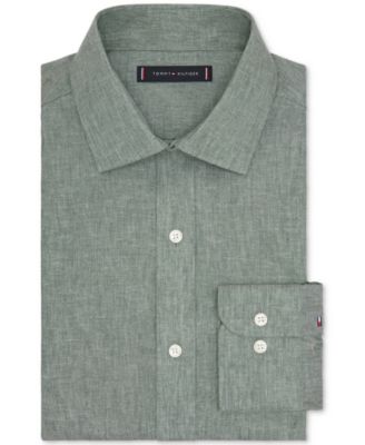 Mens Regular Fit Linen Dress Shirt