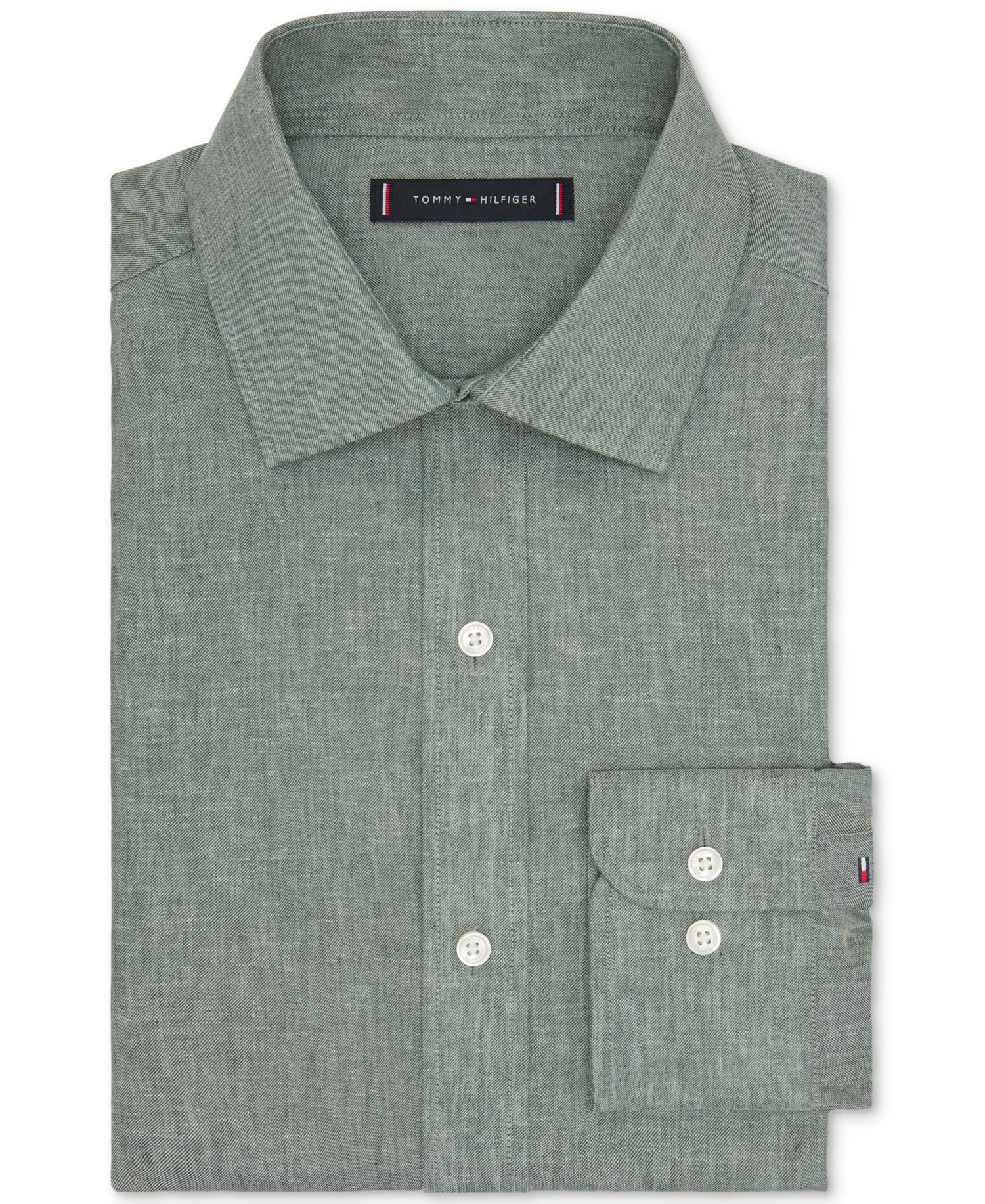 Mens Regular Fit Linen Dress Shirt