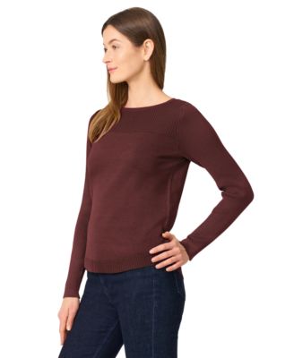 Women's Boat Neck Long-Sleeve Sweater