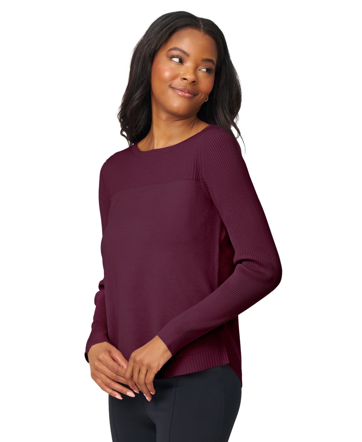 Women's Boat Neck Long-Sleeve Sweater