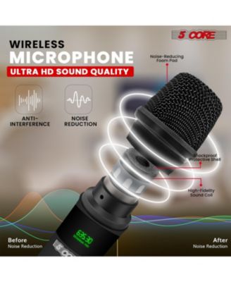 Party Speaker Bluetooth 400W Big Powered Rechargeable Outdoor PA DJ System w 2 Wireless Mics