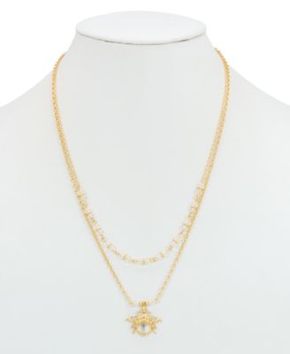 Summer Bees Double Strand Short Necklace