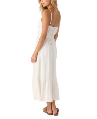 Juniors' Pilar Woven Sleeveless Tiered Midi Dress